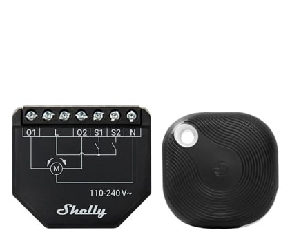 Inteligentny sterownik Shelly Sterownik do żaluzji / zasłon WiFi Shutter + BLU Button Toug